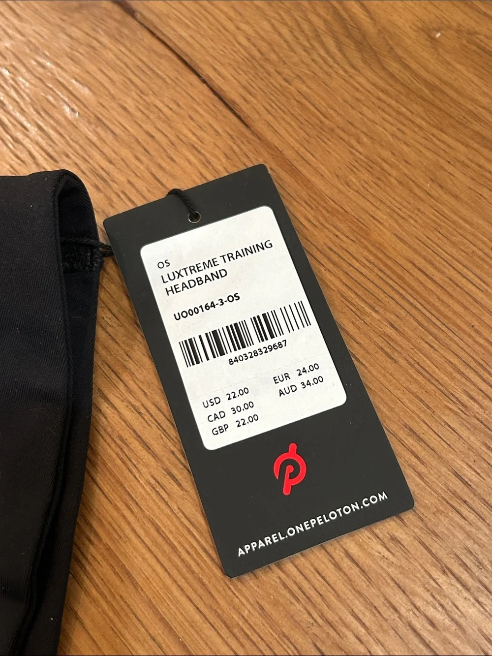 Peloton Black Performance Training Headband